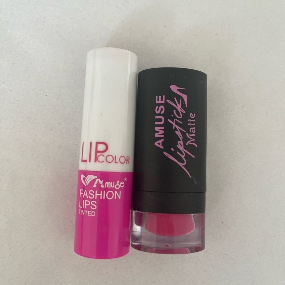 Pack of 2 - Amuse Fashion Lips Lipstick - Vibrant Pink
